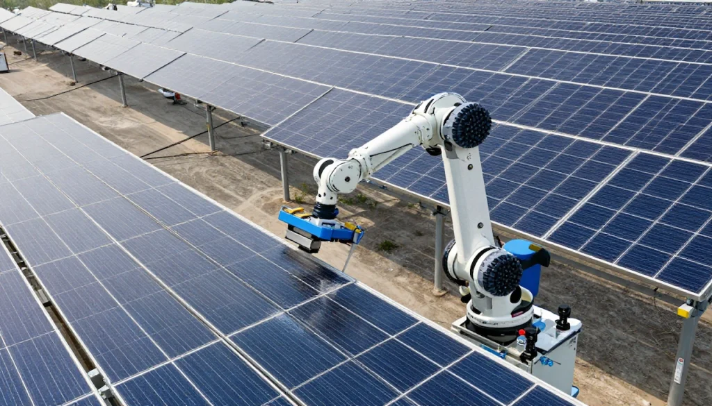 Solar panel cleaning